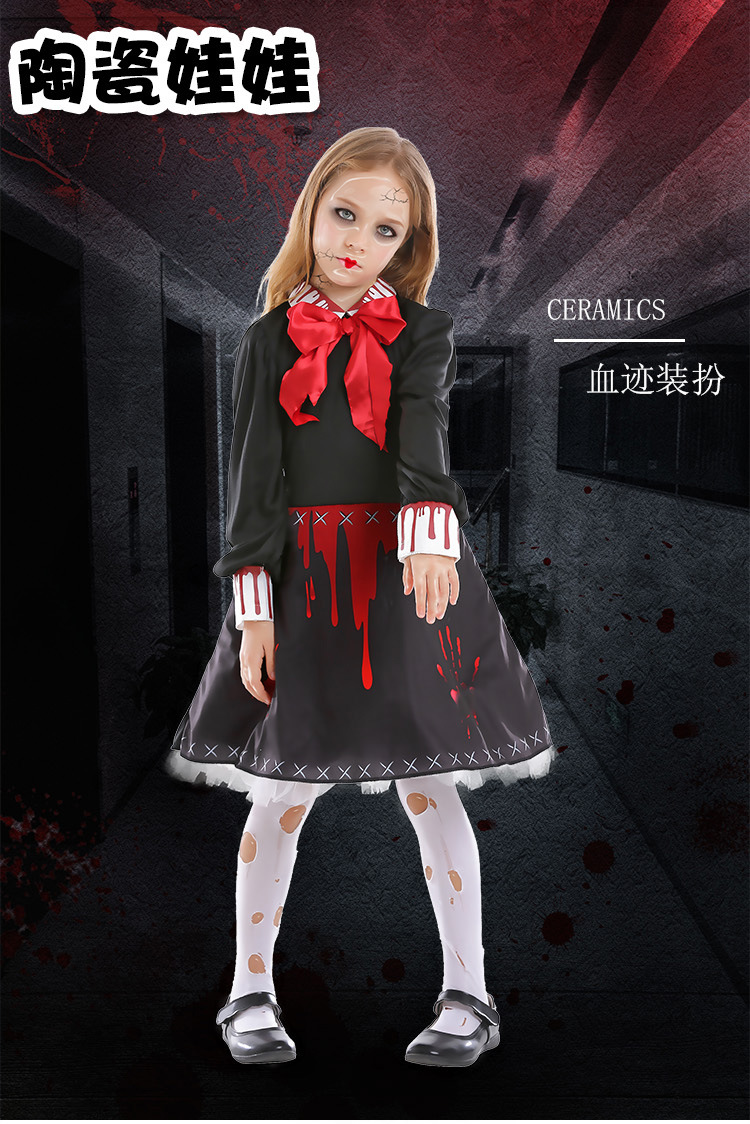 Halloween party horror cursed doll childrens print dress wholesale Nihaojewelrypicture1