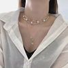 Necklace, detachable set, metal choker, pendant, Japanese and Korean, internet celebrity