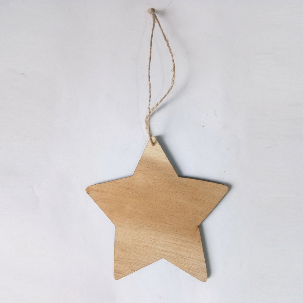 Einfacher Stil Brief Stern Holz Anhänger display picture 1
