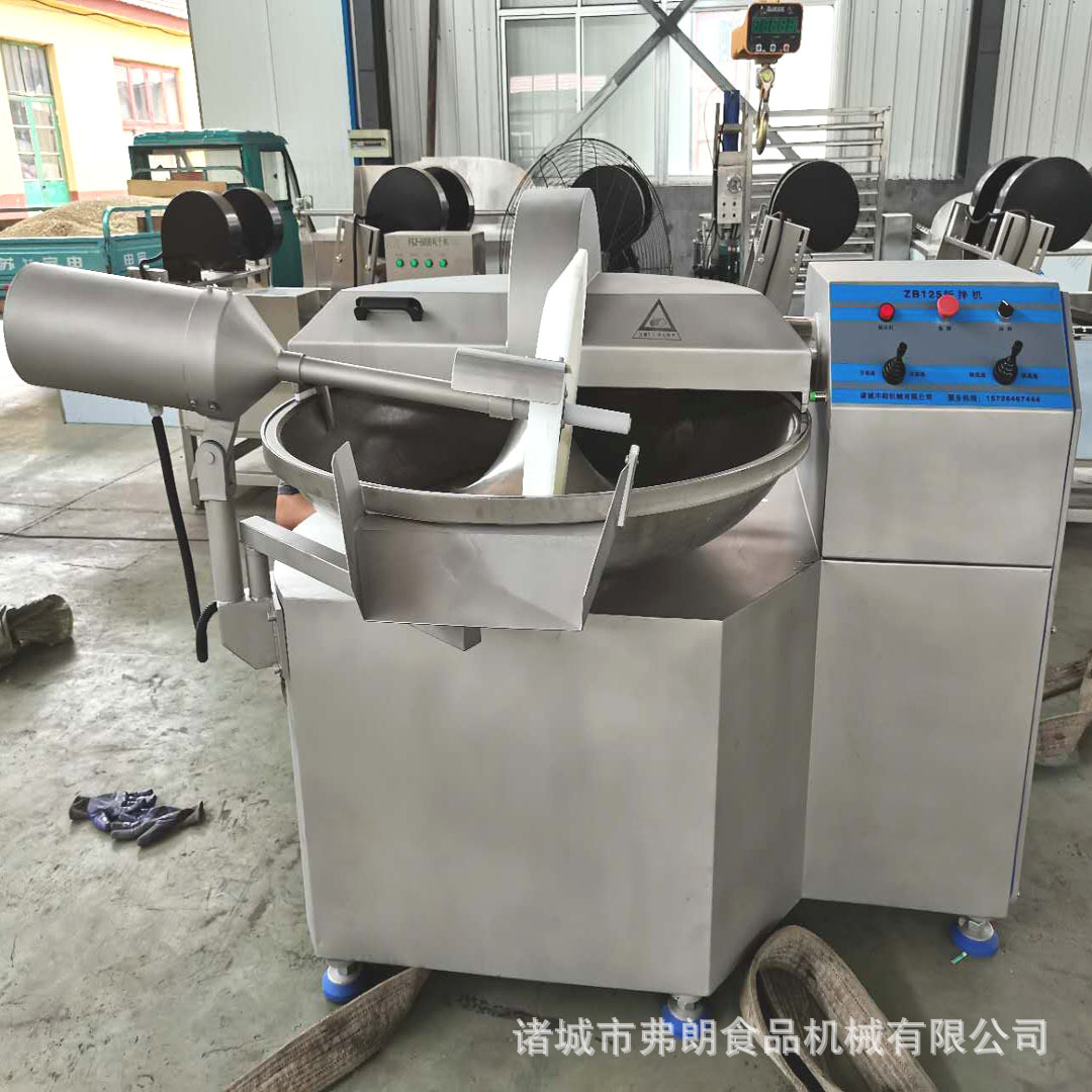 鱼丸肉馅变频斩拌机厂家直供 青椒洋葱馅料斩拌机 生姜末斩拌机