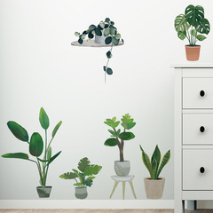 北歐風格ins盆栽組合牆貼 客廳臥室書房裝飾自粘可移除貼畫FX-C35