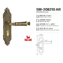 门锁208210锌合金仿古双舌房门锁黄古色机械门锁欧式门锁室内门锁