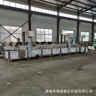 猫耳朵成套油炸流水线 食品加工设备厂家定制 春卷油炸机流水线