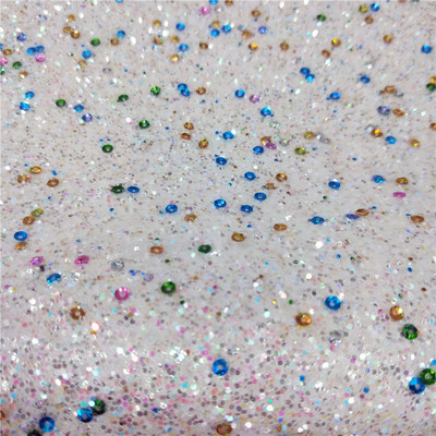 Manufactor Direct selling Twill 3MM Bump Sequins Glitter fashion Hairdressing Man-made PU Leather
