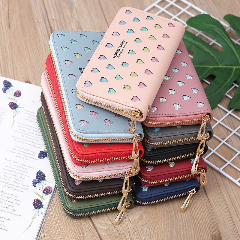 Korean Letter Hollow Heart Wallet display picture 21