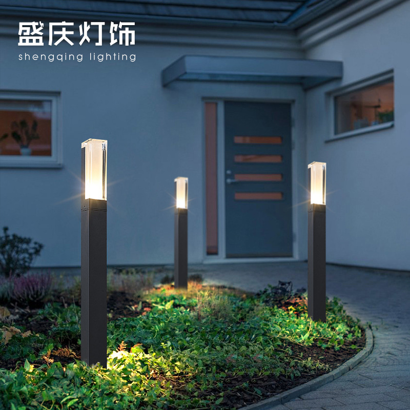 Lámpara de césped de acrílico al aire libre LED impermeable paisaje lámpara de jardín al aire libre pasillo jardín Villa tierra lámpara de césped