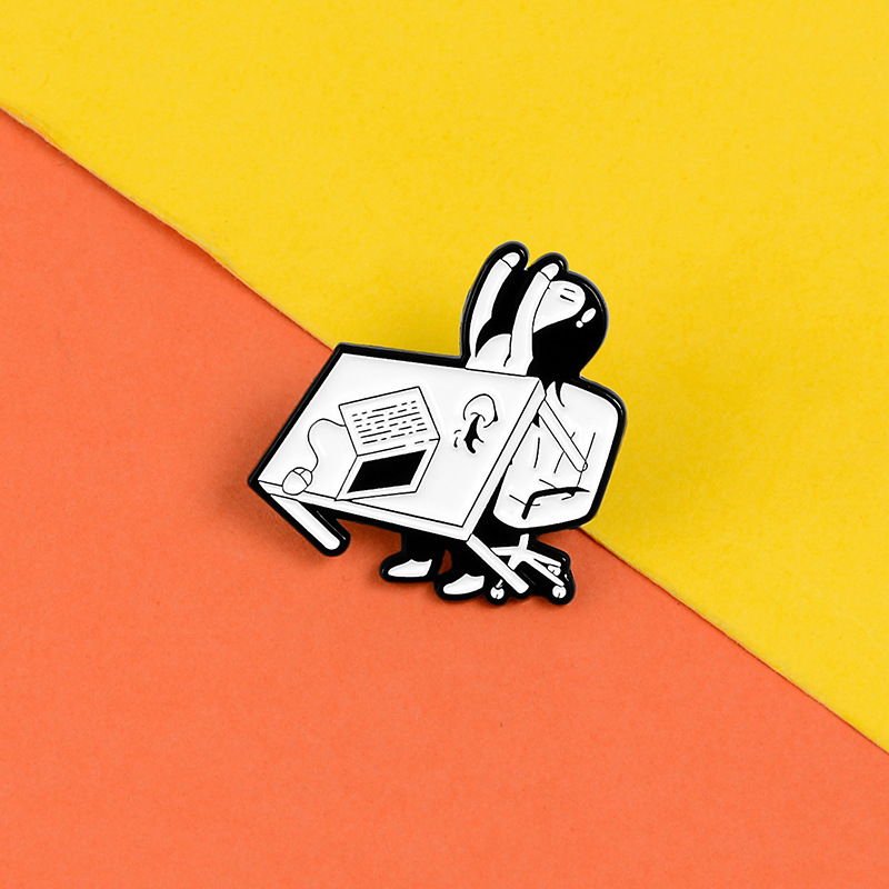 Cartoon Pattern Unisex Gender Fashion Pin Cartoon Alloy Stoving Varnish Unisex Brooches