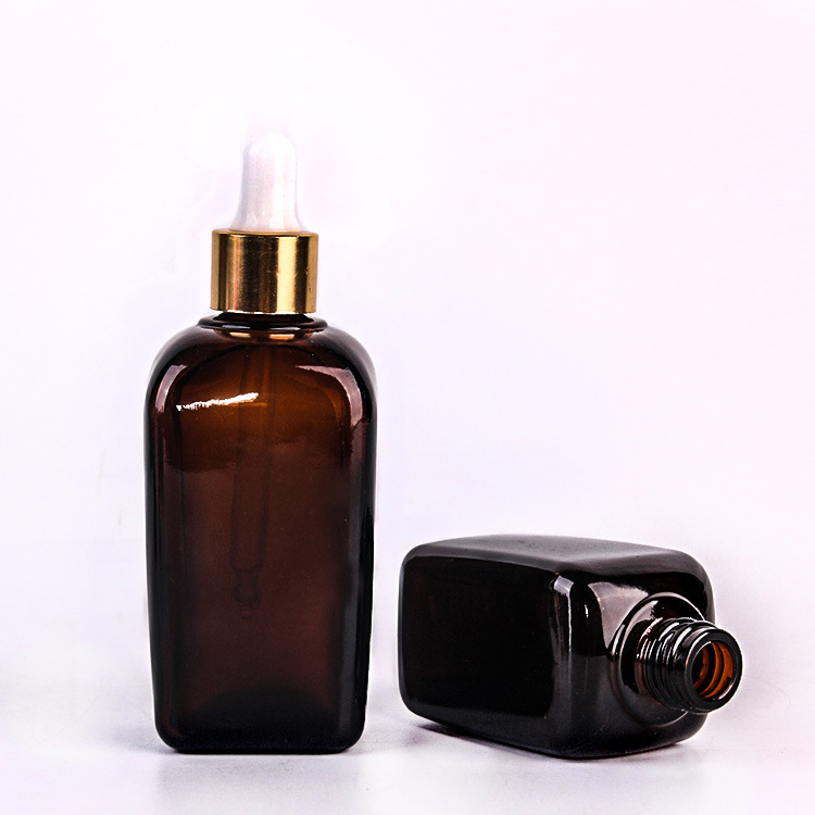 四方茶色精油瓶