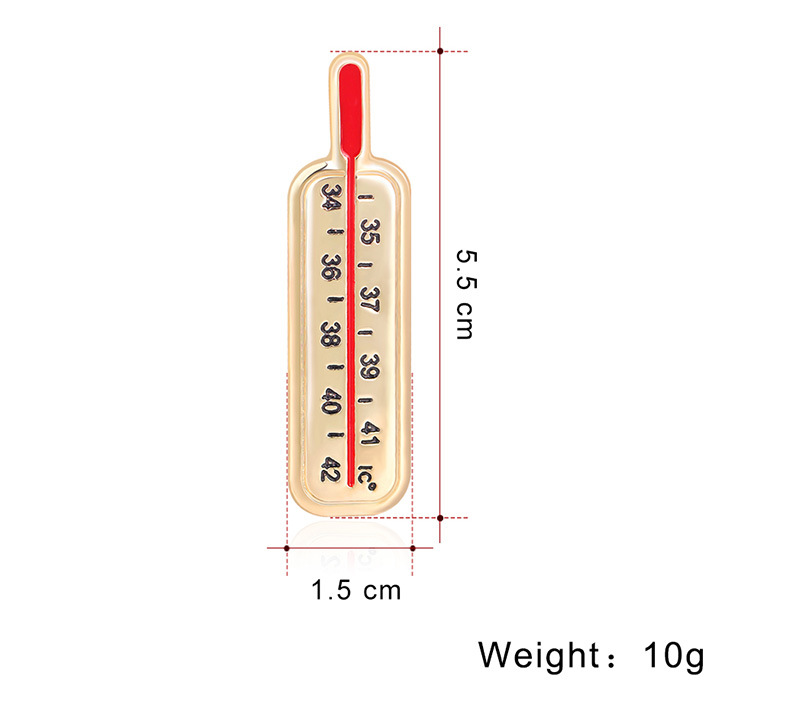 Hot-selling Creative Cartoon Medical Thermometer Alloy Drop Oil Corsage Accessories Wholesale Nihaojewelry display picture 1