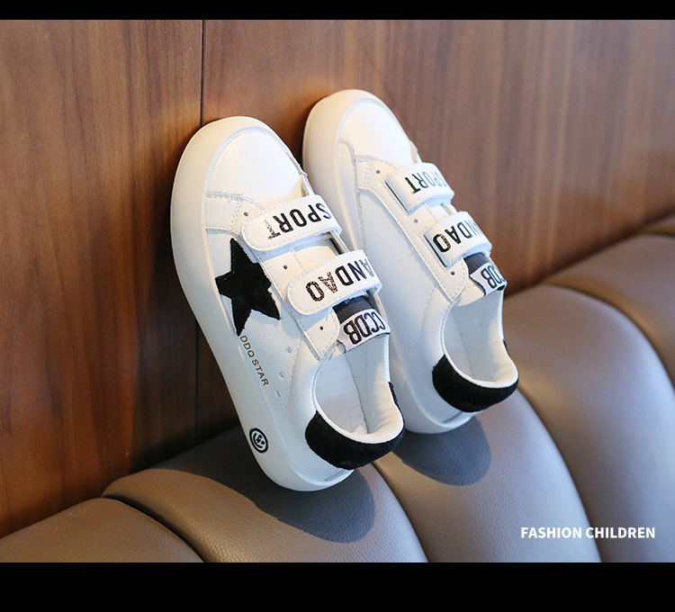 Chaussures blanches pour enfants, baskets sales, décontractées, étoiles, respirantes, pour garçons et filles, nouvelle collection automne 2024_voghion.com