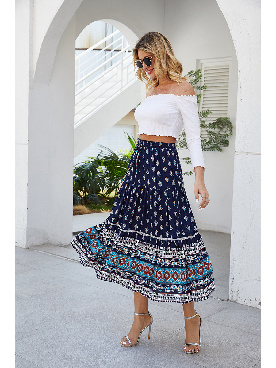 Comfortable printed rayon skirt NSAL8070
