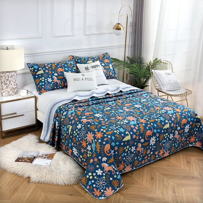 Tatami Bed covers singleton Two-sided Dual use American style rural Cotton clip Quilting Countryside