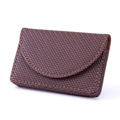Wholesale Business Card Satchel Creative Gift Card Box Woven Pattern Leather PU Business Card Case Magnetic Business Card Holder 033