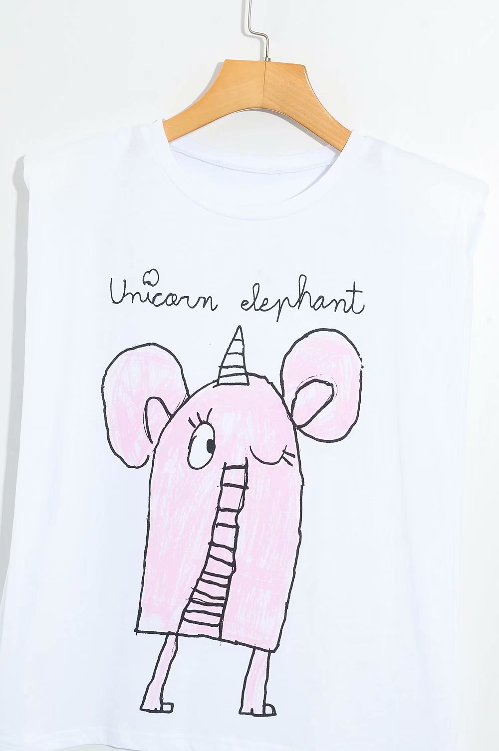 small portrait cartoon print T-shirt  NSAM8818