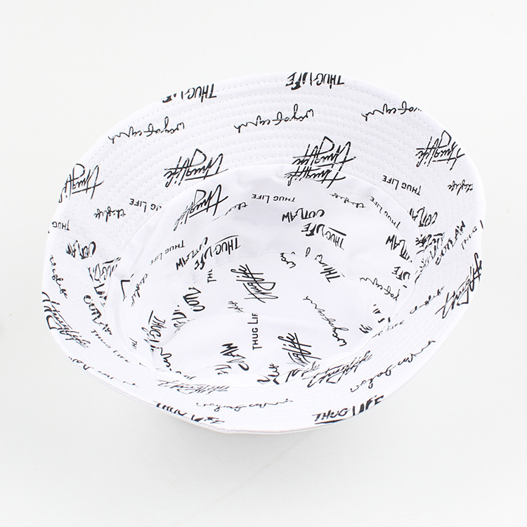 Korean Printed Letters Fashion Basin Hat display picture 6