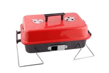 专业供应BBQ烧烤架便携手提红盖方形烧烤炉汉堡烤肉炉木炭户外