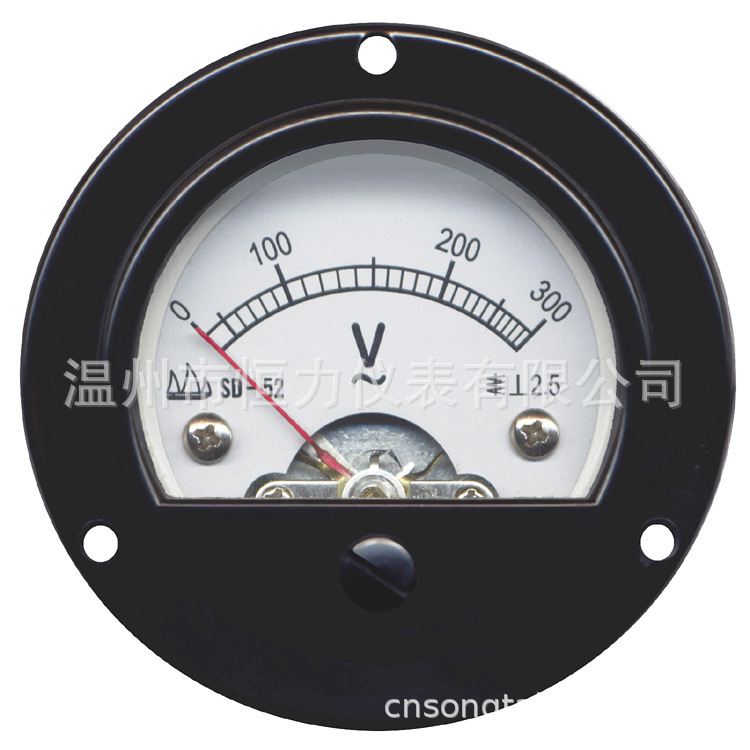 厂家直销52 圆型交流电压表指针式电压测量仪表多规格指针式板表