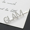 Cross -border INS Wind BRIDE English Letter Hair Diamond Diamond Word Platcol Bangs Personal Personality Trends