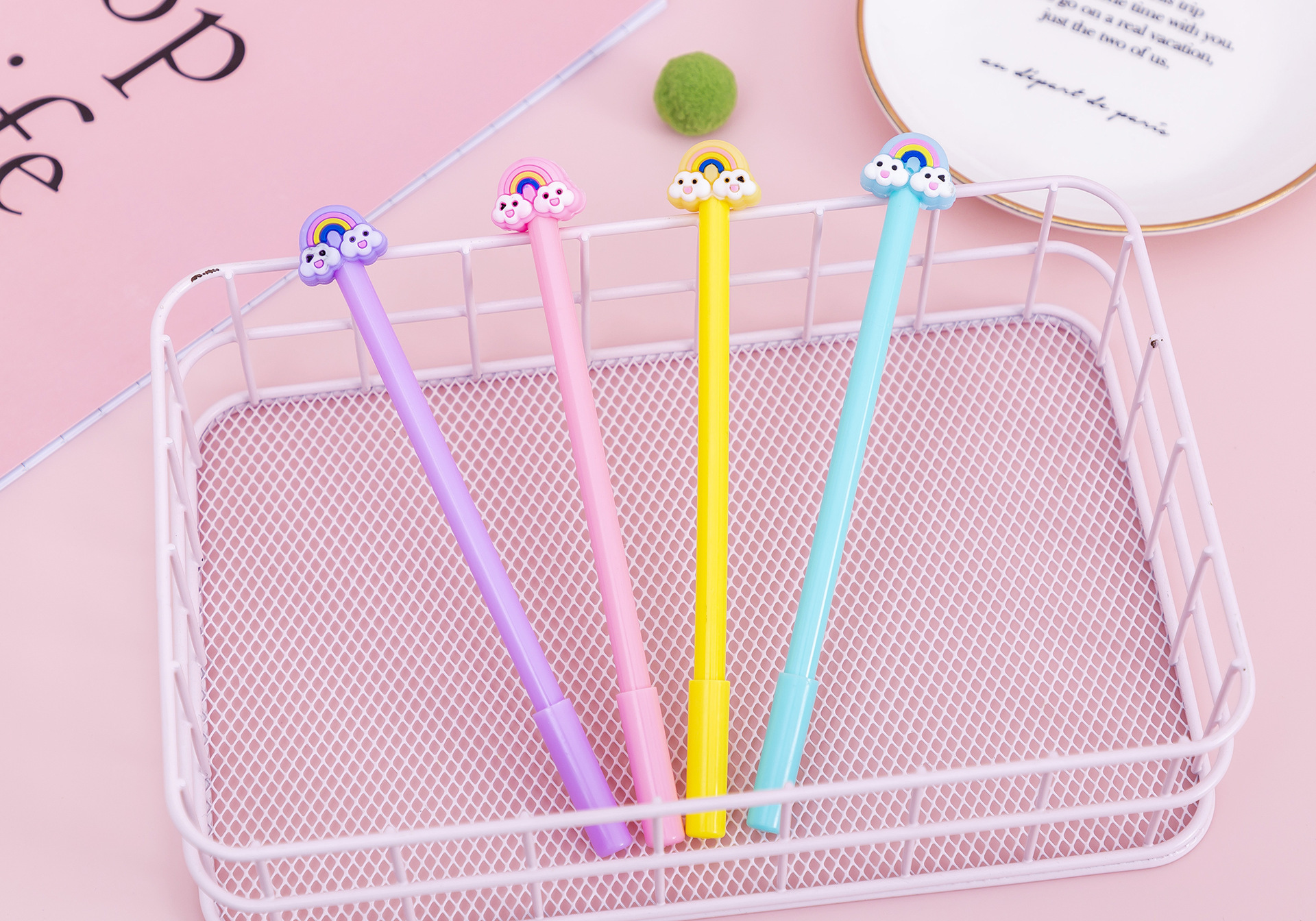 1 Piece Rainbow Class Learning Plastic Cute Gel Pen display picture 2