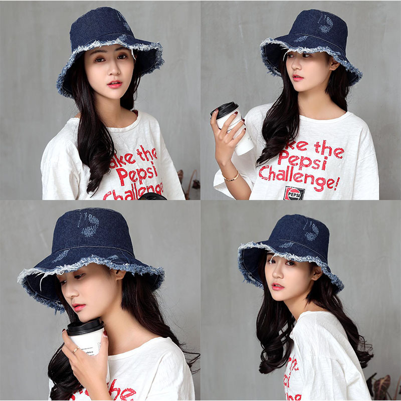 Women's Simple Style Commute Solid Color Patchwork Crimping Bucket Hat display picture 1