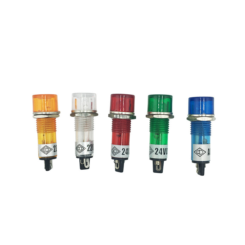 口径10mm指示灯PL-104信号灯 低压机器圆柱型LED指示灯12V24V36V