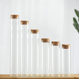 生产30直口木塞玻璃瓶玫瑰花分装瓶糖果瓶平口试管瓶沉香包装瓶