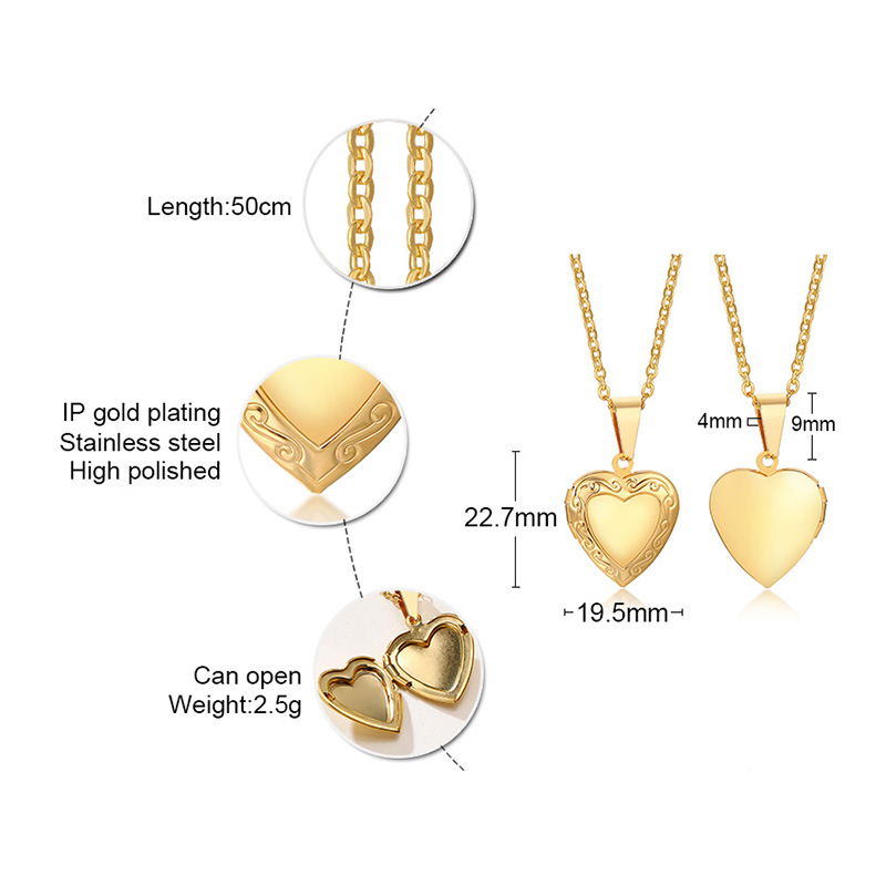 Simple Style Heart Shape Stainless Steel Plating Zircon Pendant Necklace 1 Piece display picture 1