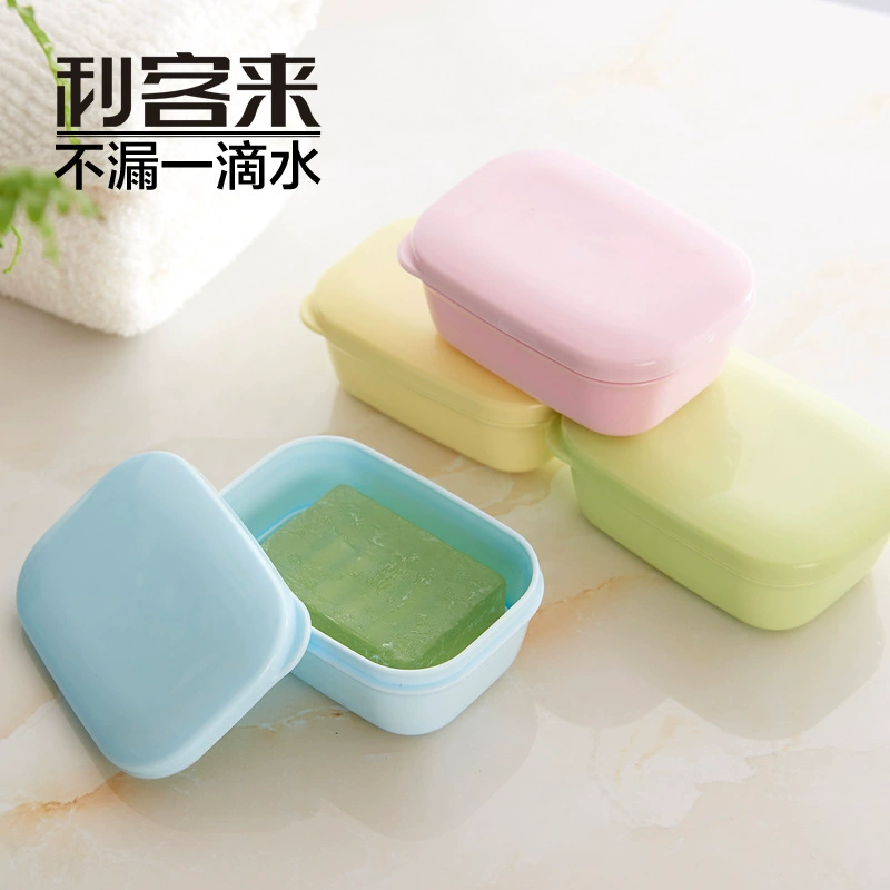 Японский стиль сети красный креативный мыльница, герметичная мыльница, двойная сливная мыльница, пластиковая мыльница с крышкой для портативного путешествия