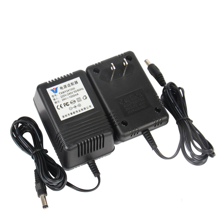 电源220转24V1A交流适配器电动工具玩具线性电源|ru