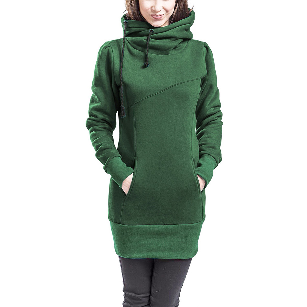 new long-sleeved hooded drawstring waist sweatshirt  NSSA40036