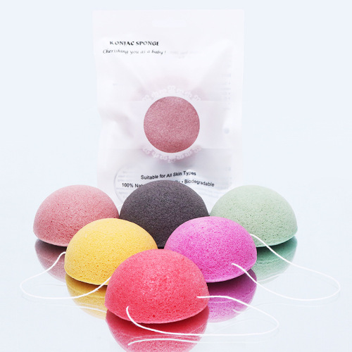 Half-ball Konjac Facial Pad, Freeze-dried Konjac Facial Pad, Dry Konjac Facial Pad, Dry Facial Towel