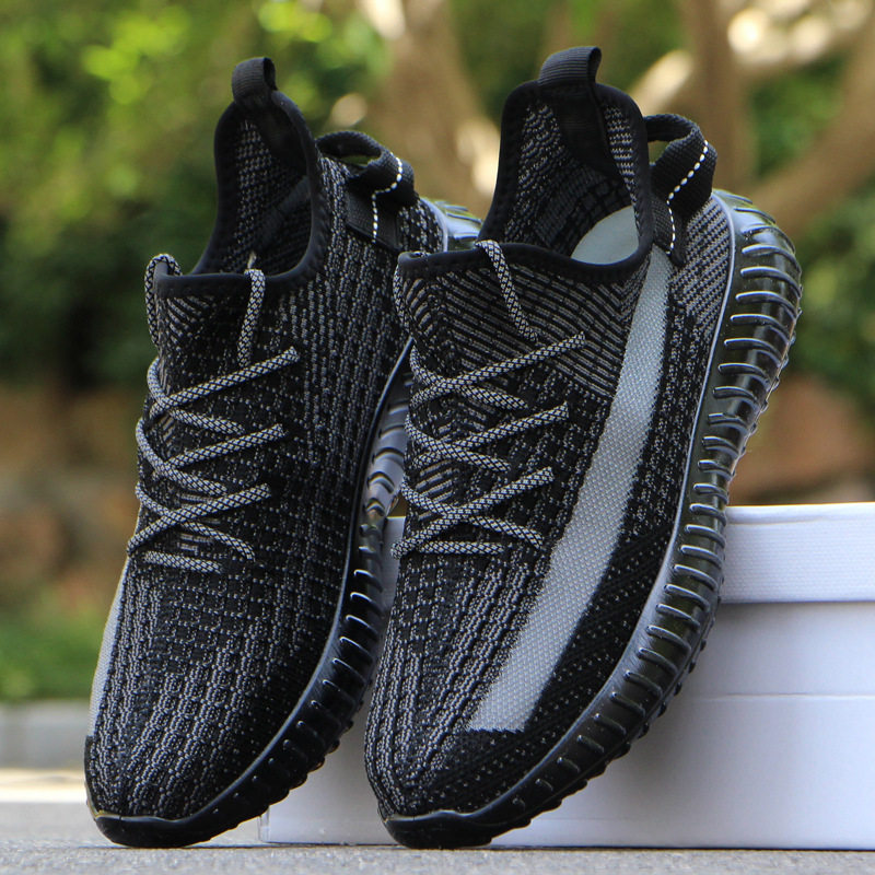 夏季网面透气椰子鞋耐磨跑步鞋百搭休闲运动鞋男夜光潮鞋男鞋|ms