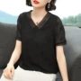 v领中年妈妈新款女上衣