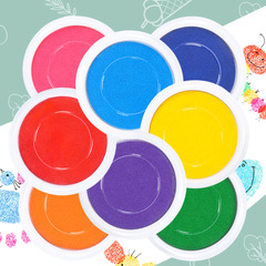 Children's Creative Finger Painting Ink Pad Round Ink Pad Finger DIY Handmade Journal Palm Painting Colorful Ink Pad Wholesale