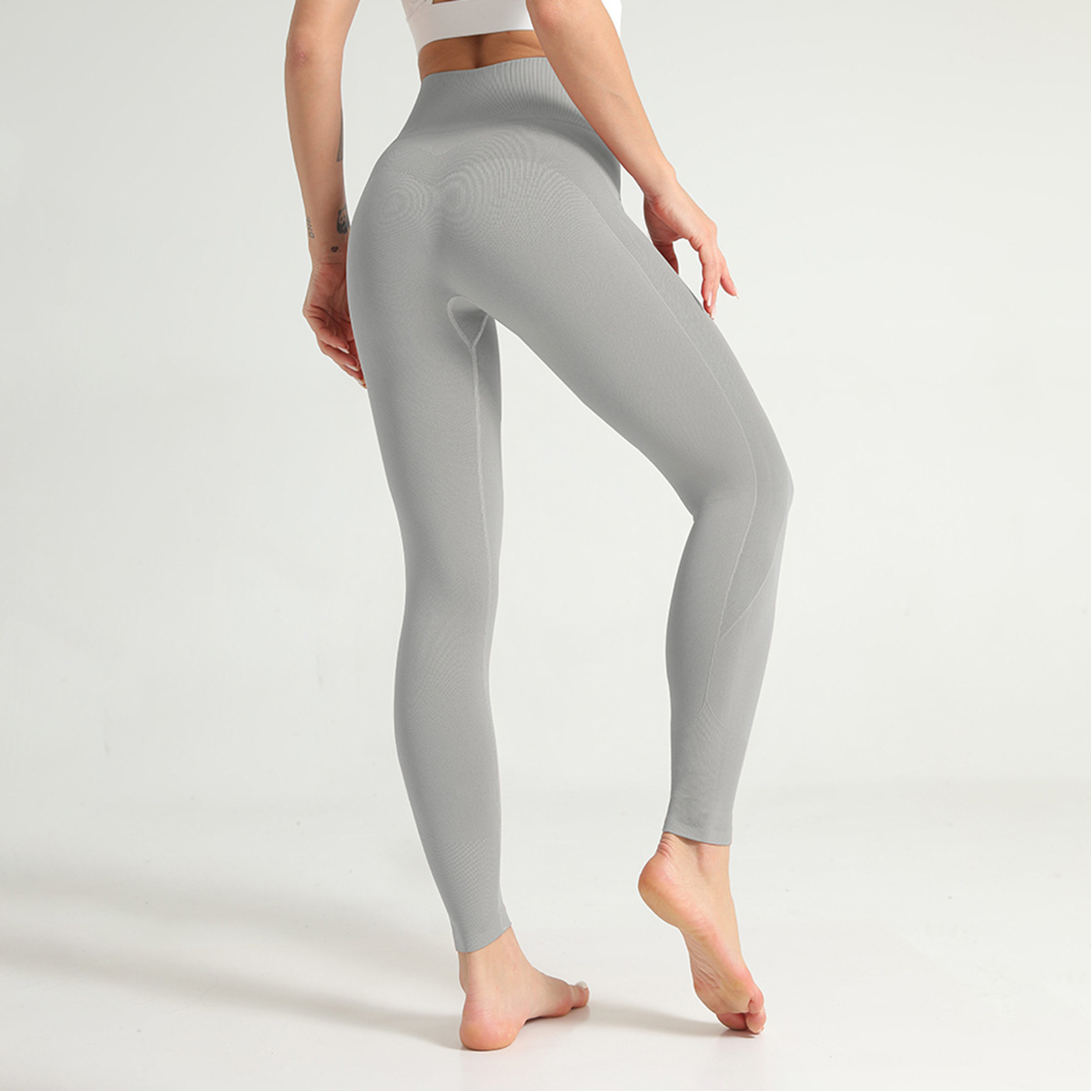 high-waist stretch tight-fitting seamless quick-drying hip-lifting sports pants NSLX14713