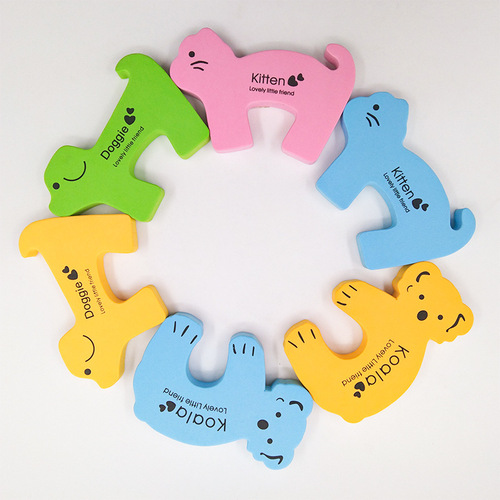 Thickened Cartoon Baby Safety Door Stop Door Barrier Baby Safety Door Stop Safety Accessory OPP Bag Packaging Safe and Eco-Friendly