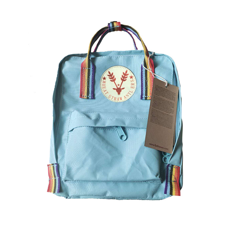 诺一同款防水北极狐狸l双肩包男女背包帆布书包一件代发