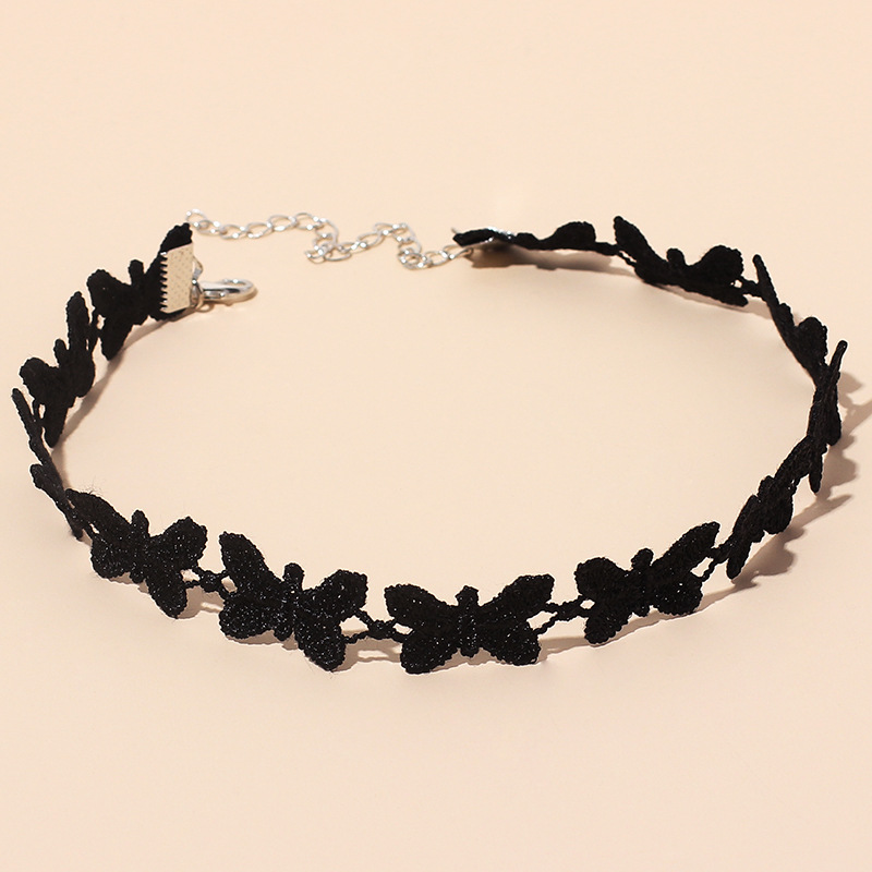 Cloth Material Vacation Simple Style Flower Cloth Woven Chain Choker Wholesale