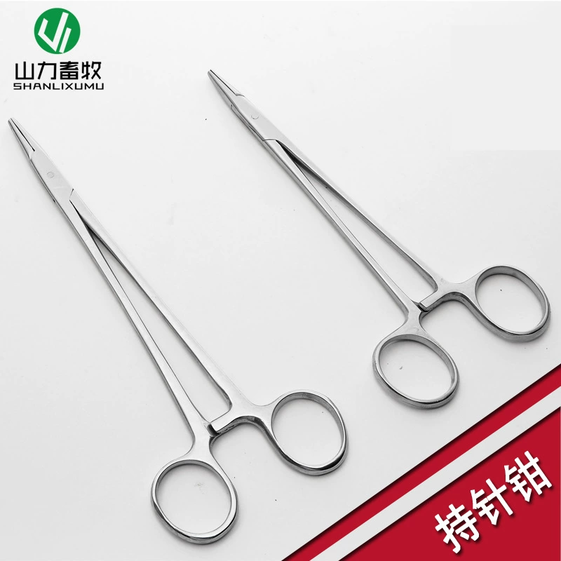 Держатель иглы из нержавеющей стали для свиней, крупного рогатого скота и овец Держатель иглы из нержавеющей стали Держатель иглы Ветеринарный держатель иглы