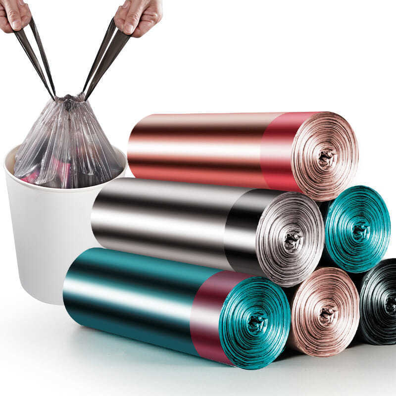 垃圾袋家用加厚手提式一次性卫生间中号抽绳黑色自动收口厨房塑料