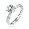 Wedding ring, platinum design zirconium, 1 carat