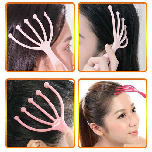 Head Massage Claw Scalp Massage Claw Five Claw Massager Scratching Roller Ball Head Massage Comb Plastic Direct Sales