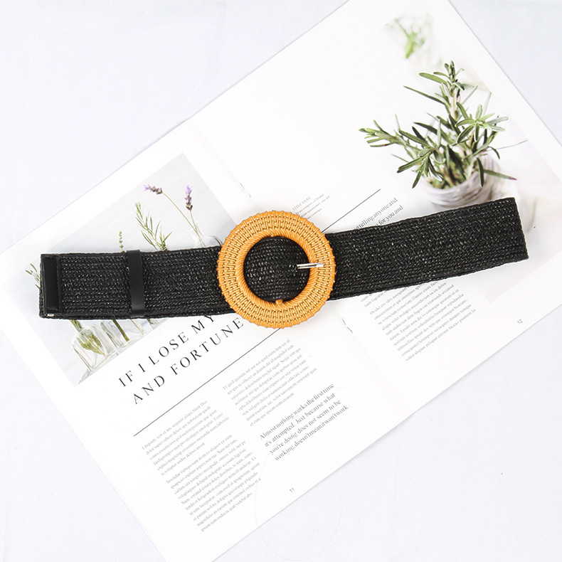 Women'S Gender Woven Belt Design Commute Style Commute Solid Color Cloth Woven Belt Women's Woven Belts