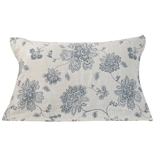 Cotton pillow cover, high-grade gauze simple Nordic style summer single non-slip non-falling pillow cover pair