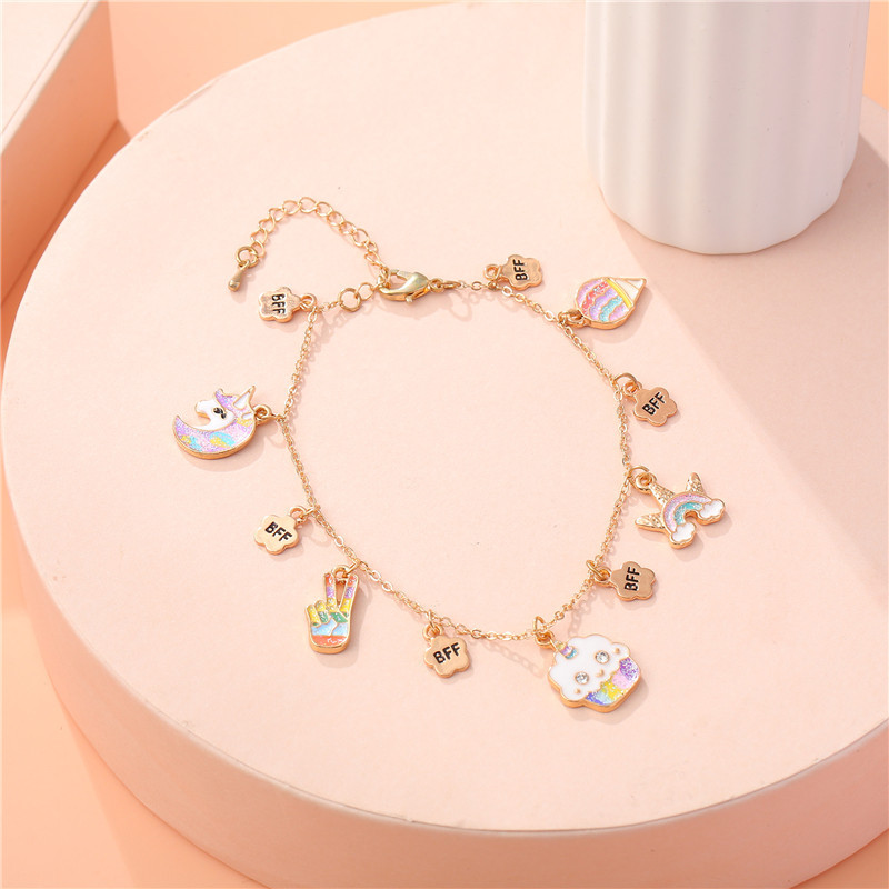 Cartoon Style Geometric Alloy Enamel Girl's Bracelets 1 Piece display picture 4