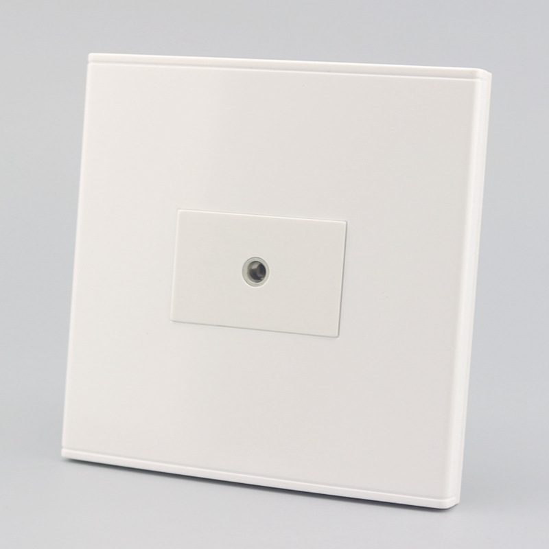 86型3.5mm耳机直插插座 电脑音频插孔面板多媒体音频对接开关插座