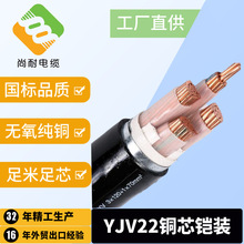 YJV22銅芯鎧裝電力電纜廠家直銷電線電纜1/2/3/4芯銅芯國標電纜