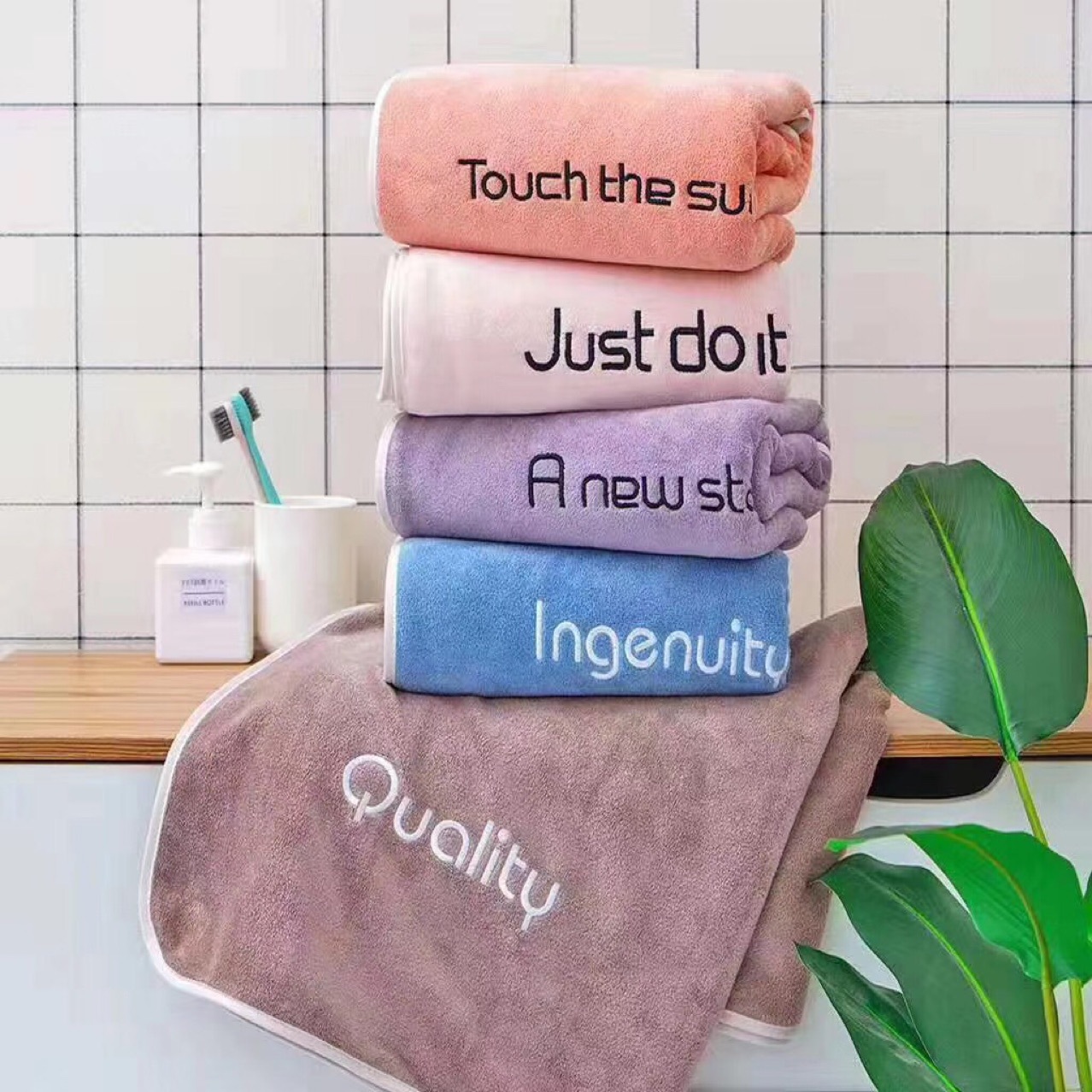 Youth water uptake soft Beauty Hairdressing beauty salon Baotou Dedicated thickening customized logo Dijin towel wholesale