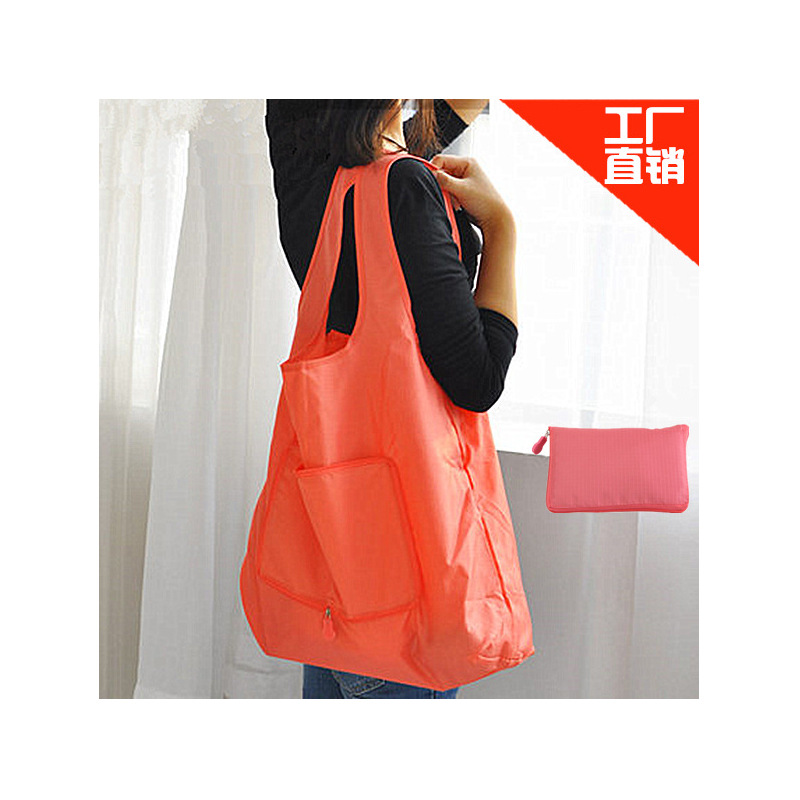 Big handheld ecological folding waterproof bag with zipper
