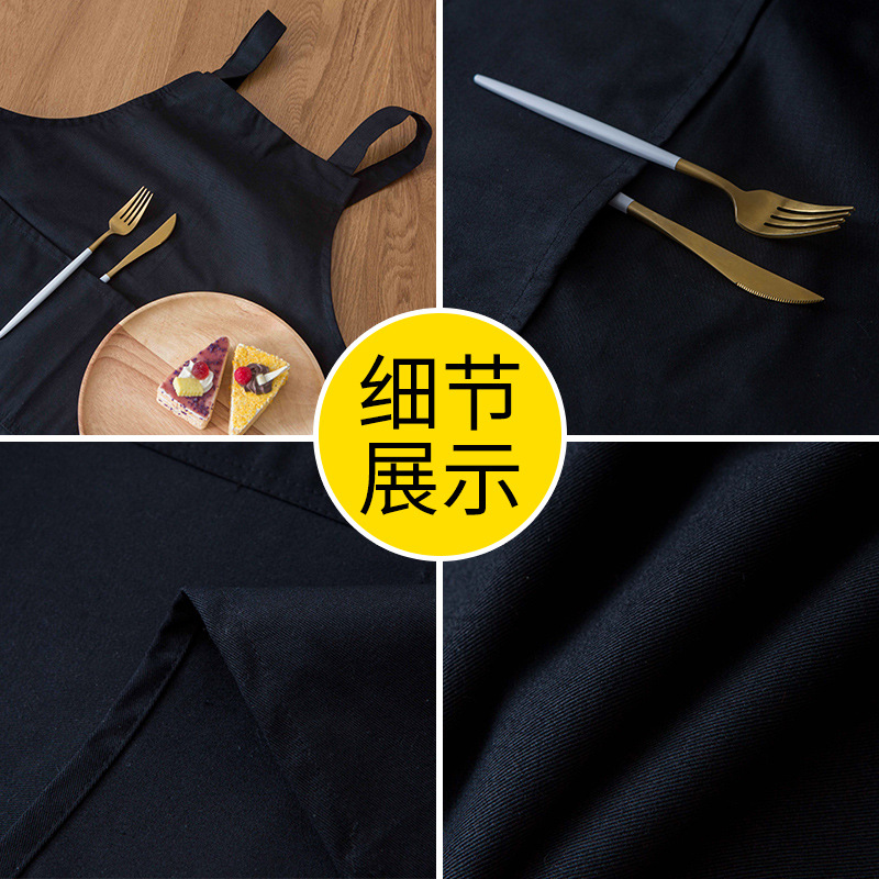 Estilo coreano moda cocina caliente pot tienda de flores frescas alimentos frescos supermercado chef TRABAJO ROPA delantal personalizado LOGO impresión